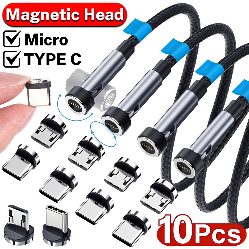 Micro Usb Cable - Conectores Magnéticos Micro USB/Tipo C (10/1