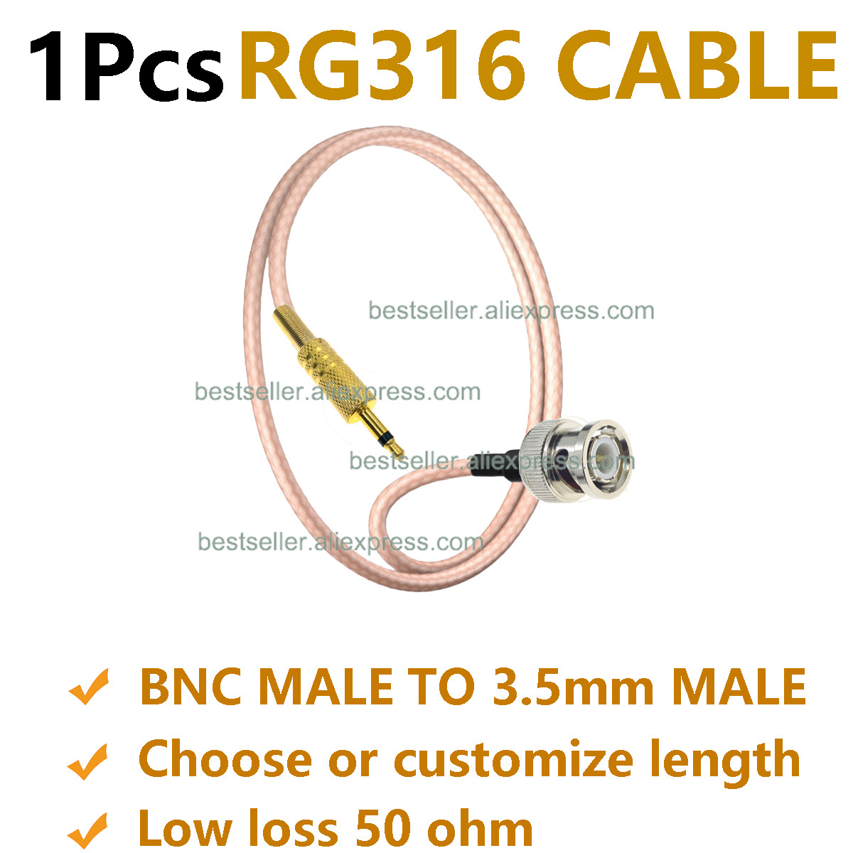 Jumper Wire Kit - 1 peça rg316 bnc macho para