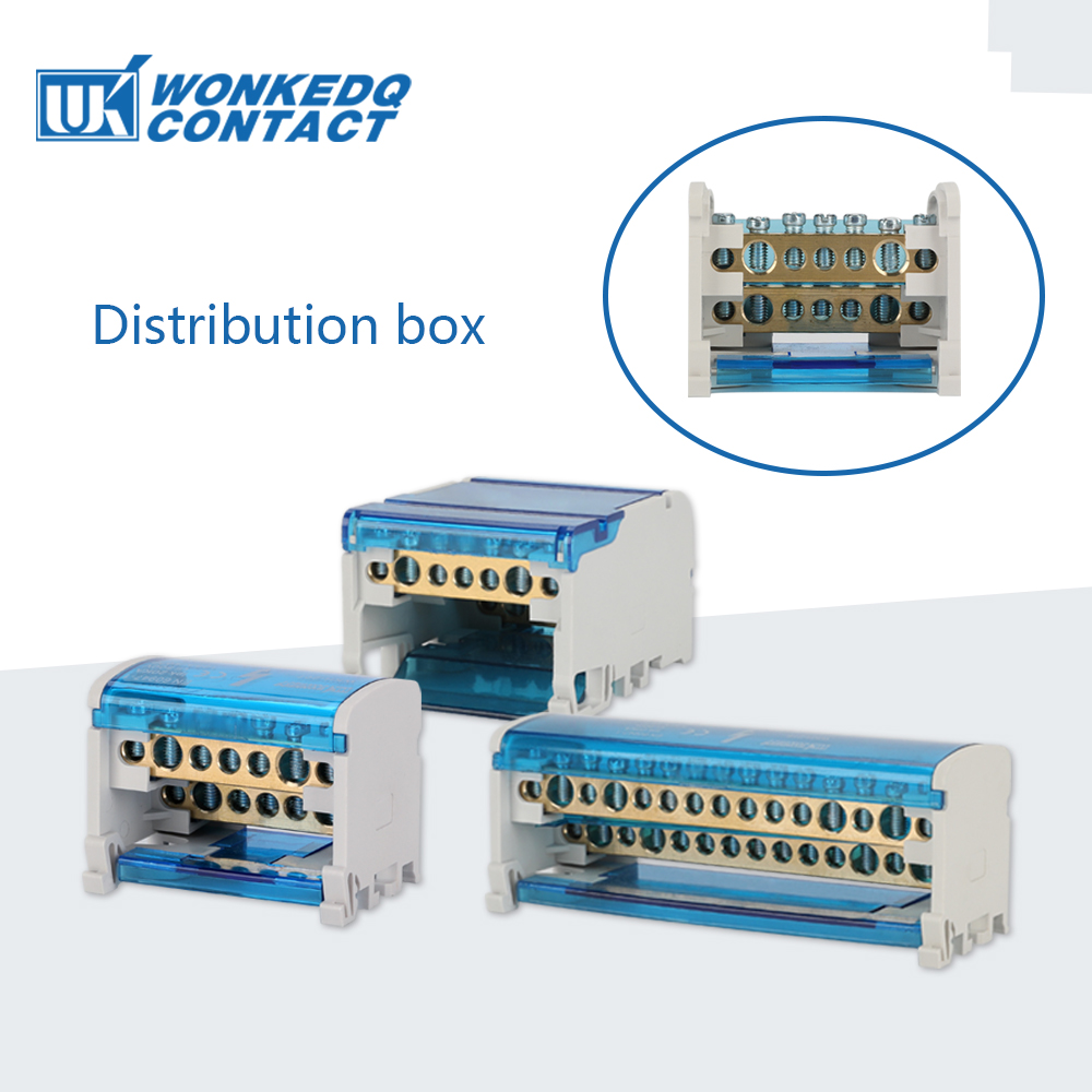 Screw Terminal Block - Bloco terminal de trilho din WKH-207/211/215/407/411/415