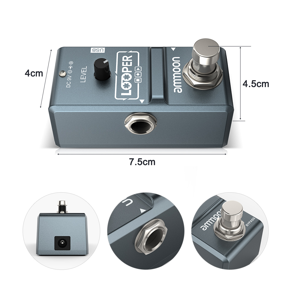 Ammoon-AP-09 Nano Loop Pedal E - Micro Usb Cable avaliação e preço