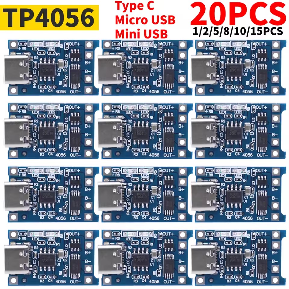 1-20 pces tipo-c/micro/mini us - Tp4056 Module avaliação e preço