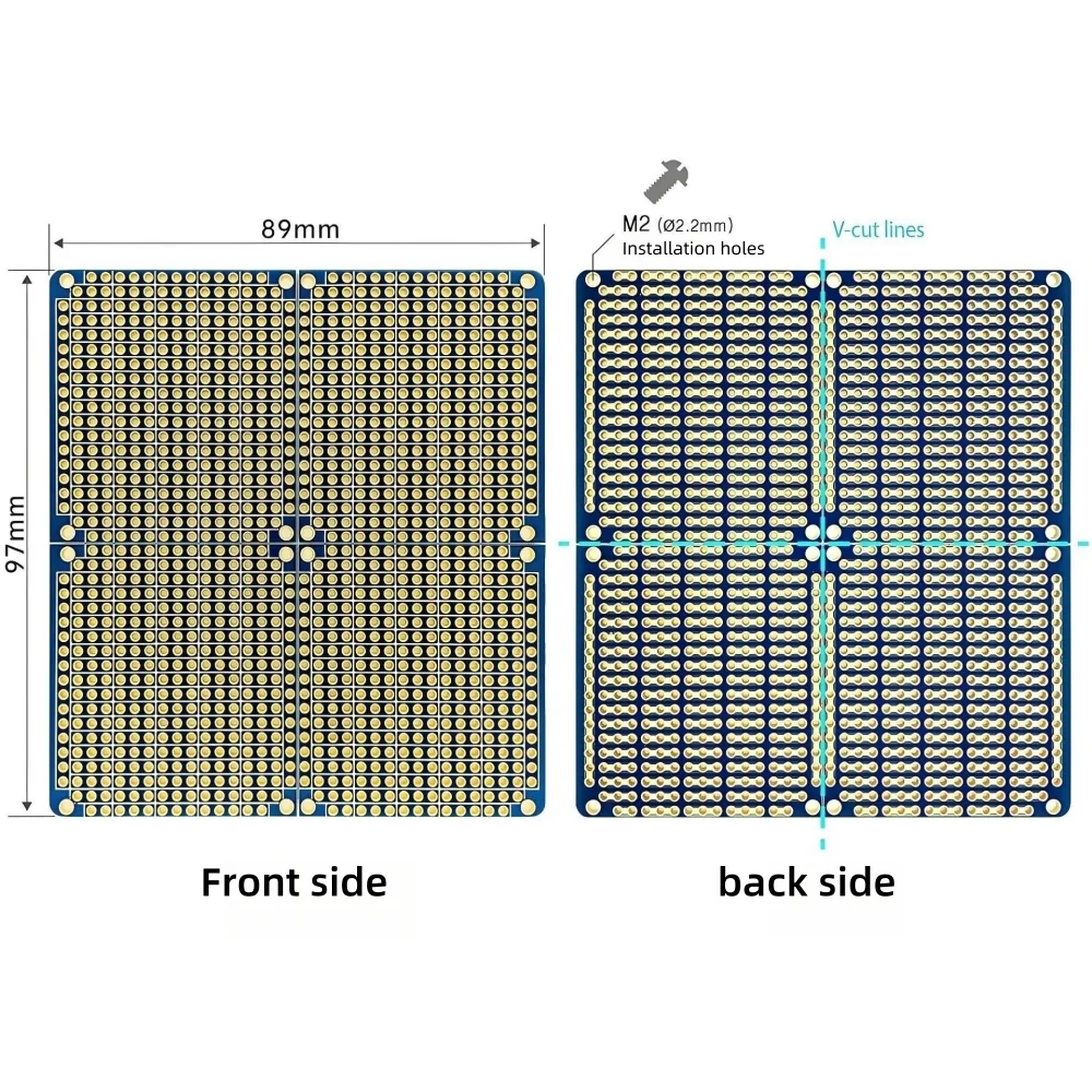 Placa PCB 4 em 1 com encaixe,  - Perfboard avaliação e preço