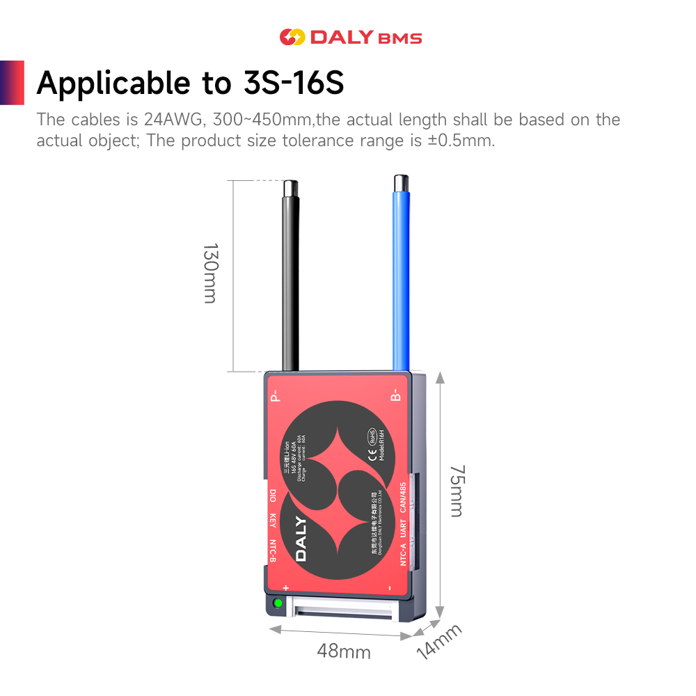 DALY Smart BMS 16S 60V 40A Li- - Proto Board avaliação e preço