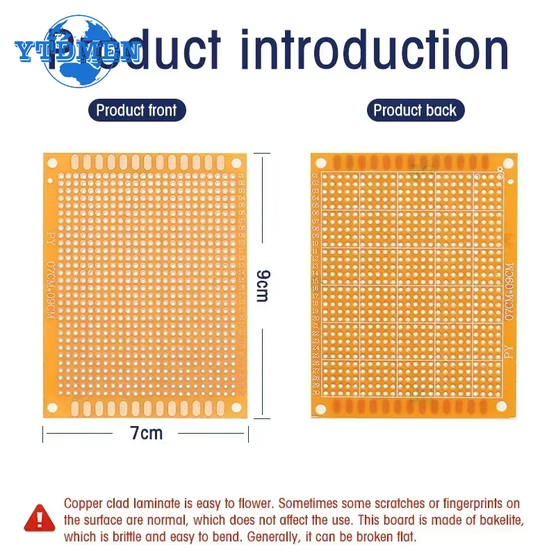 1-20 pces 5x7cm pcb placa univ - Perfboard avaliação e preço