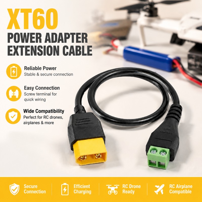 Cabo Adaptador XT60 Macho-Fême - Screw Terminal Block avaliação e preço