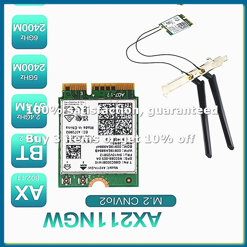 Placa de Rede Sem Fio AX211NGW - Antenna 2.4Ghz avaliação e preço